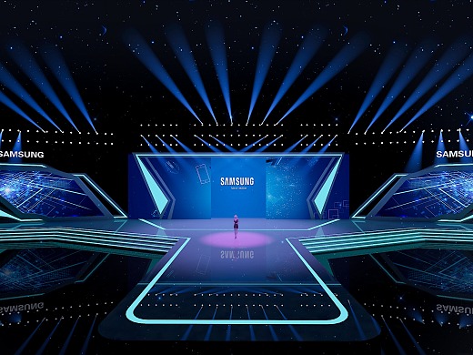 光影交融，科技之舞——三星科技舞美活動(dòng)發(fā)布會(huì)舞臺(tái)設(shè)計(jì)解析